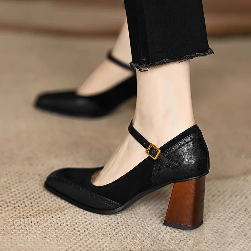 Marguerite | Vintage Buckle Heels