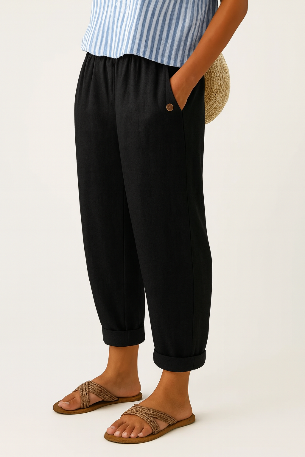 Romina™ Timeless Linen-Cotton Trousers