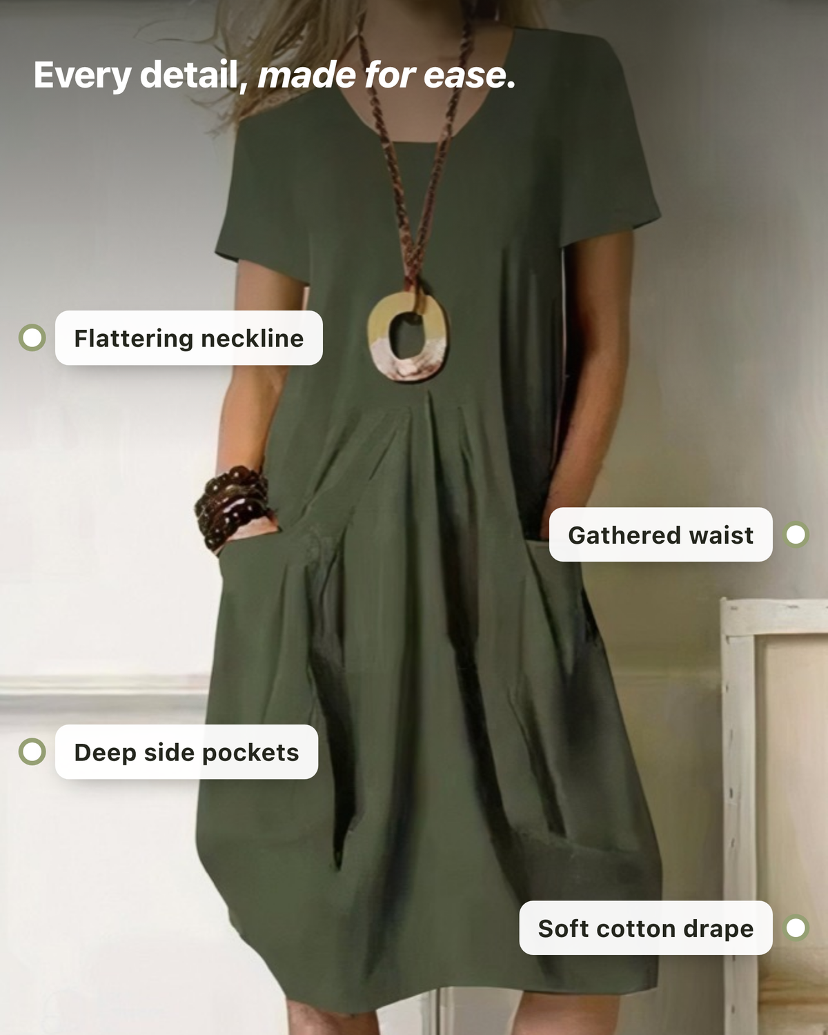 Kwani™ | Easy Casual Flow Dress